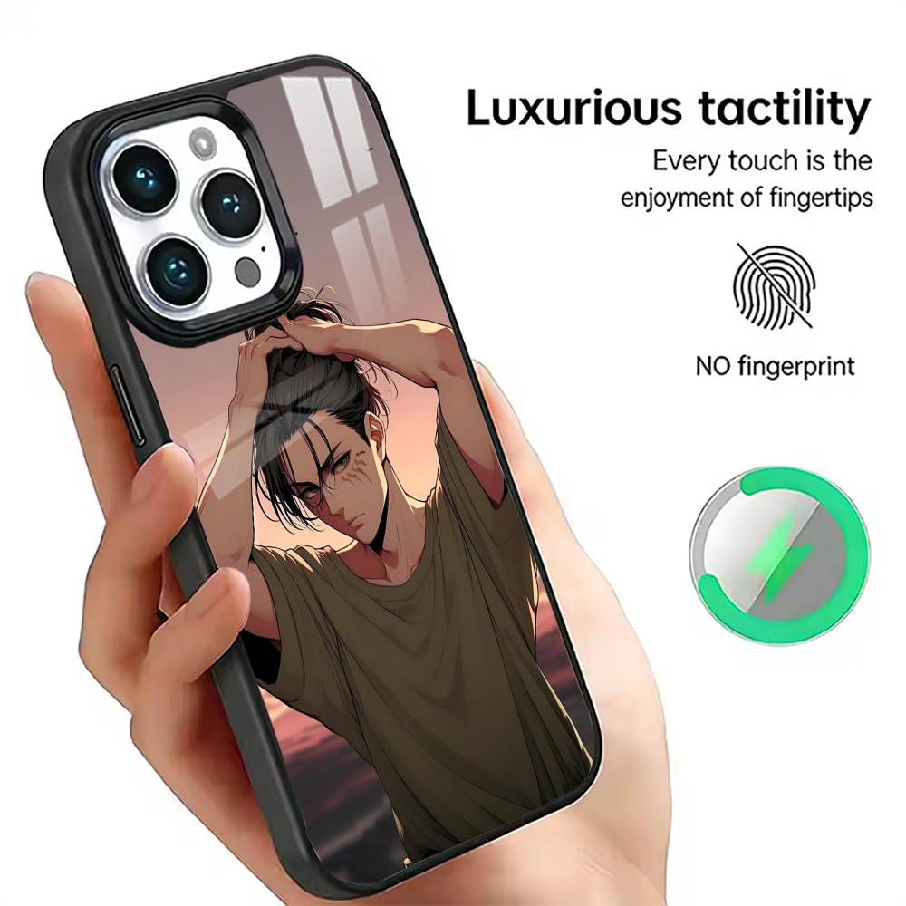 Attack On Titan Eren Yeager Phone Case Magnetic with Magsafe Wireless Charging For iPhone17,16,15,14,13,12,11 Plus,Pro