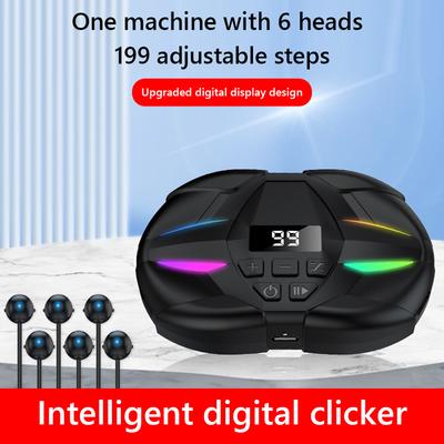 Mobile Phone Screen Auto Clicker Adjustable Silent Clicker with Digital Display & RGB Light for Gamings Shopping Live Broadcasts