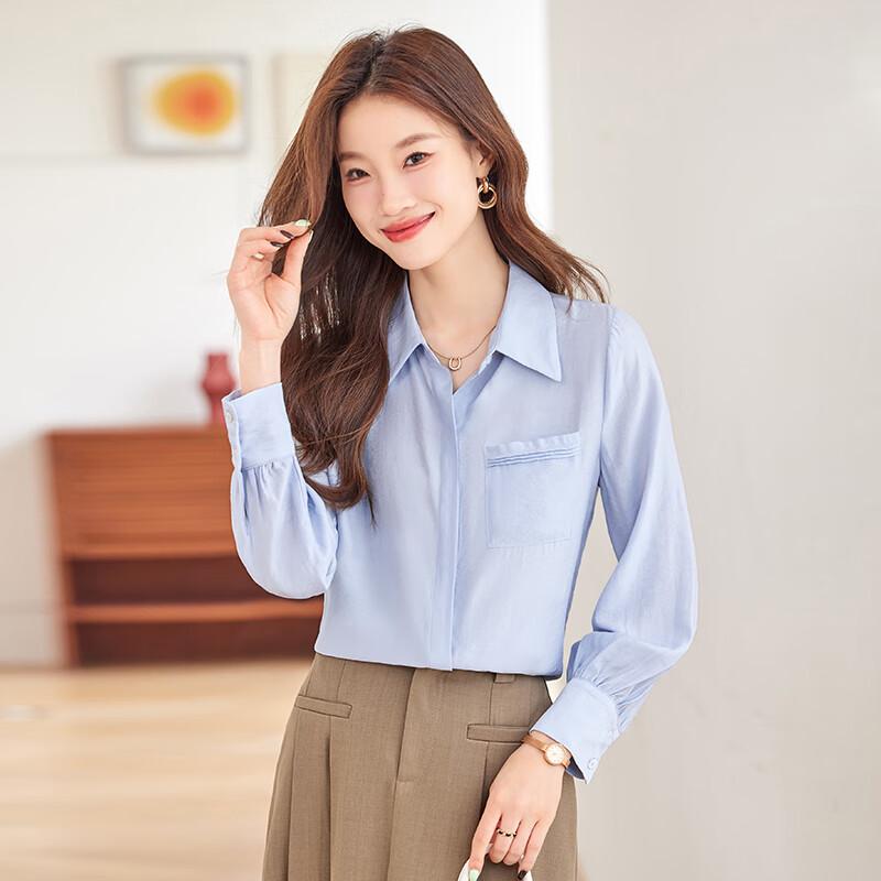 Teluoman Women s Elegant Long Sleeve OL Blouse 2XL