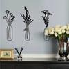3pcs Flower Vase Mirror Wall Sticker Acrylic Wall Sticker Living Room Bedroom Decoration DIY 3D Self-adhesive Home Decor Sticker