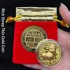 1Pcs Gold Plated Year Of Goat Commemorative Coin Nice Design Red Envelope Package New Year Gifts Collection