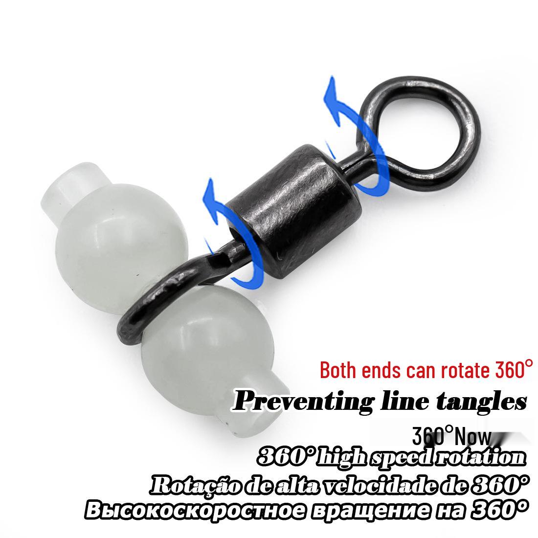 

American Luminous Gourd Fluorescent Splitter with Beaded Line Divider and Balance Figure Eight Ring Connector 1# S [15 pieces]