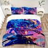 3pcs Blue Beast Warrior Bedding Set - Includes Quilt Cover and Pillowcases, Suitable for All Seasons, Machine Washable - Ideal Gift for Fami