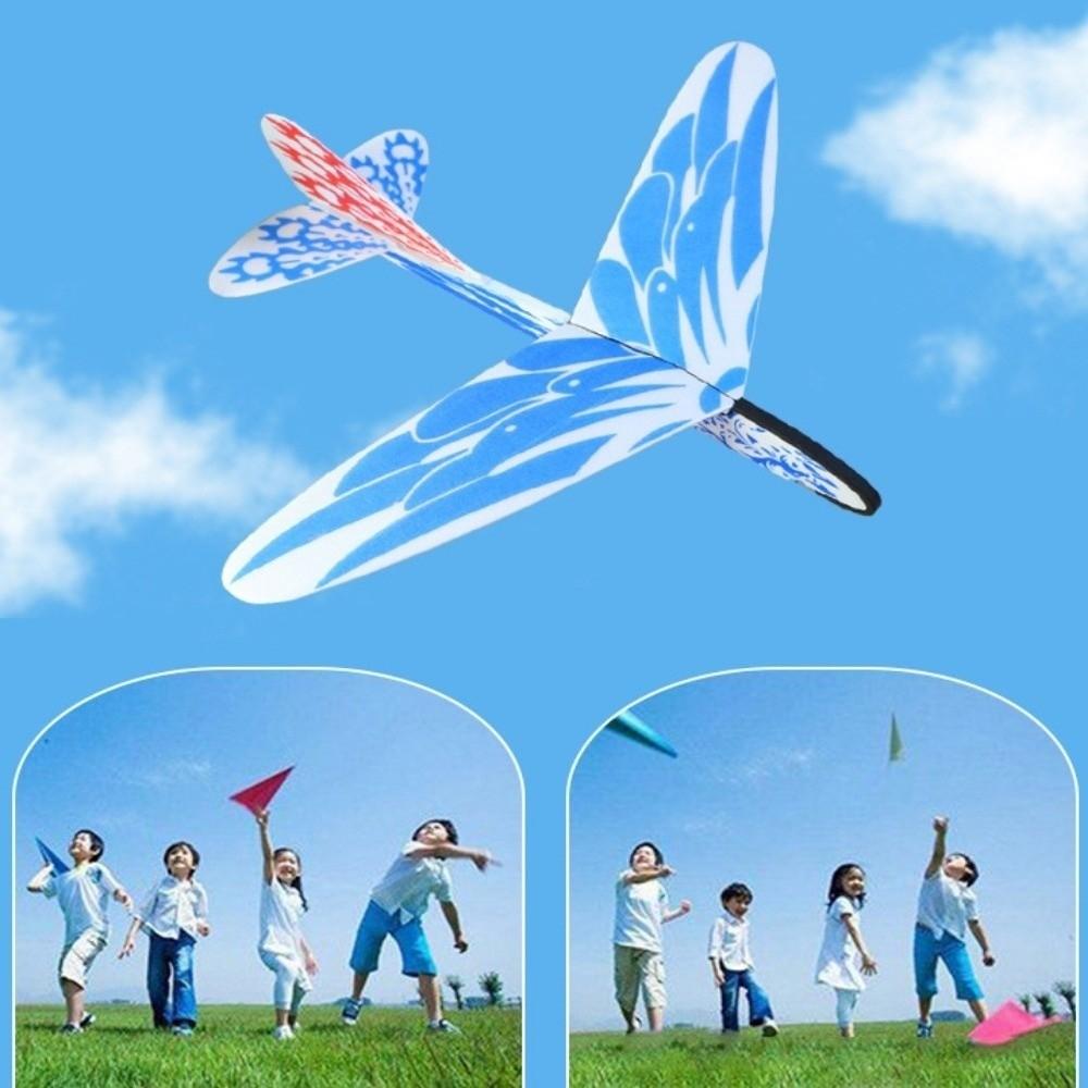 37*46cm Elastic Rubber Band Powered DIY Flying Plane Airplane Glider For Children