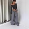 Damen Frühlings High Waist Koreanischer Stil Kordelzug Weite Hosen