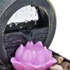 USB LED Water Fountain with Stones, Modern Tabletop Fountain for   Decor, Relaxing Waterfall Sound and Glowing Light