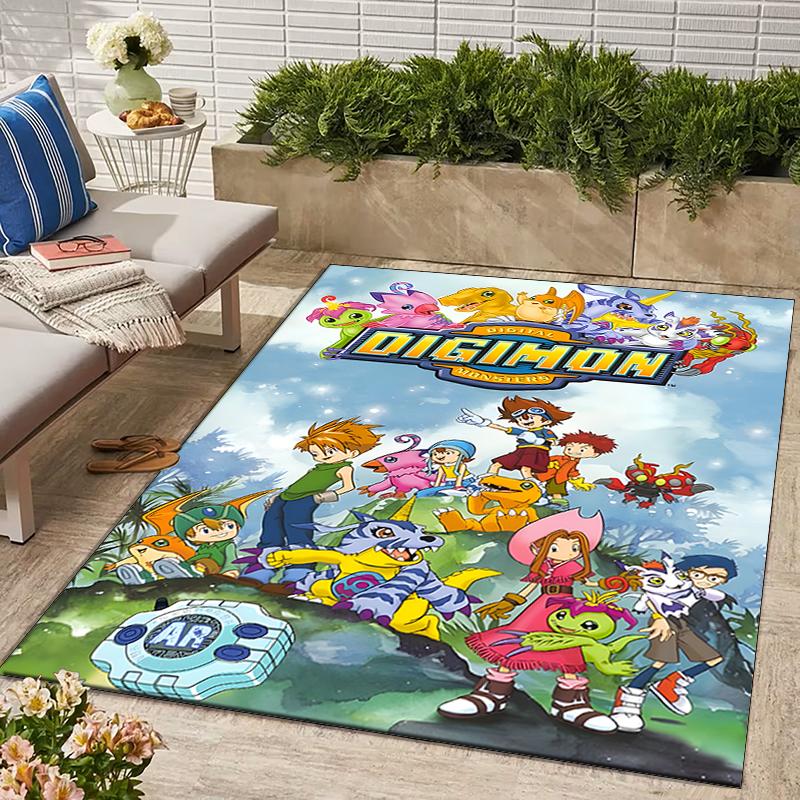 Digimon Design Area Rug - Non-Slip, Soft & Cozy Floor Mat for Living Room, Bedroom, Office - Indoor/Outdoor Decorative Carpet