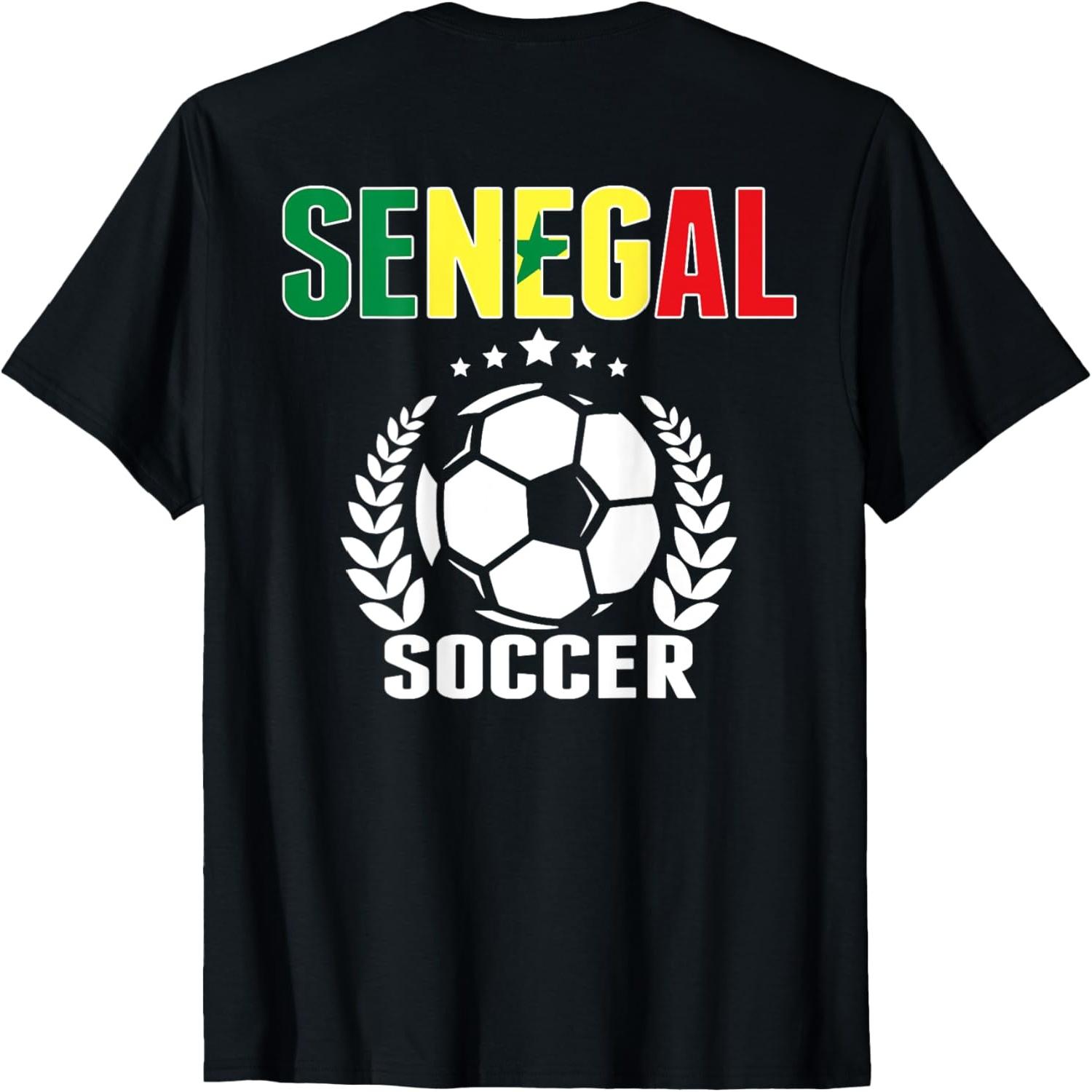 Senegal Soccer Fans Jersey Proud Senegalese Football Lovers T-Shirt(5) S