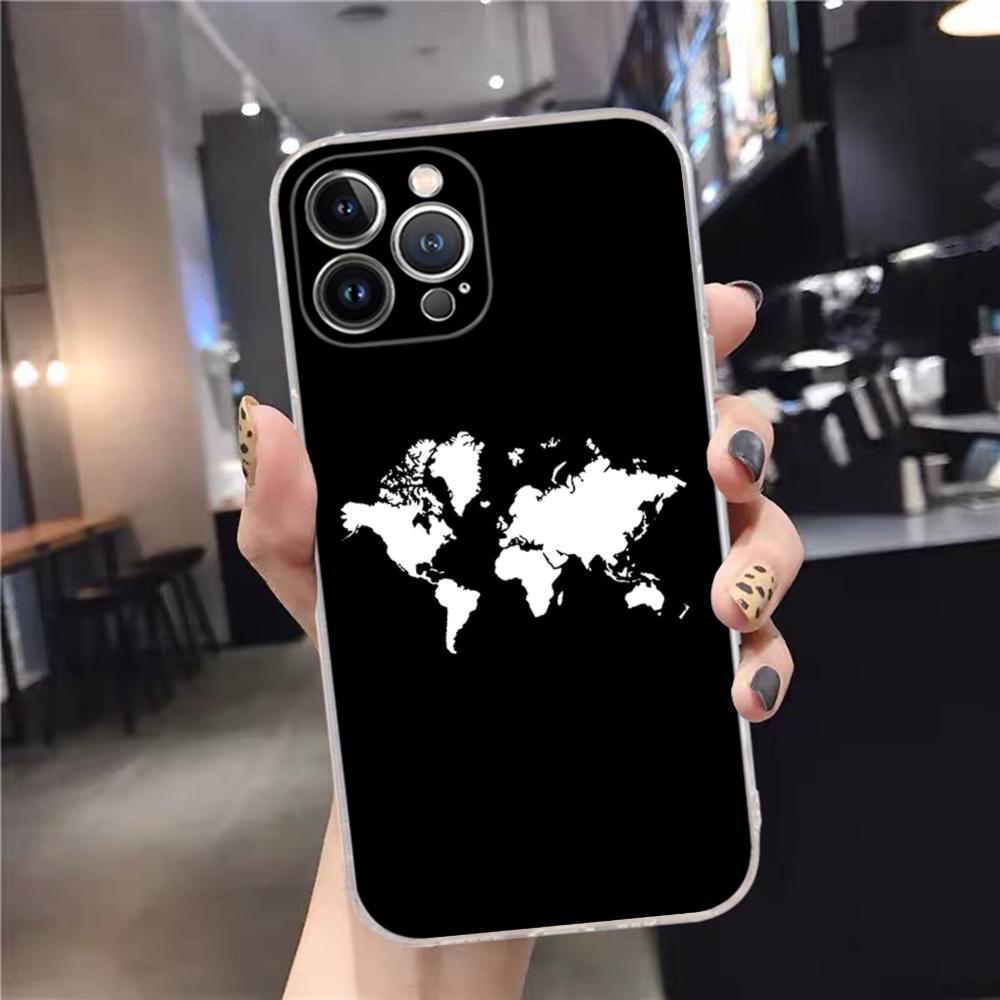 geography Travel fly Phone Case For iPhone 15 14 11 12 13 Mini Pro XS Max Cover 6 7 8 Plus X XR SE 2020 Funda Shell