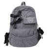 2026New Korean Style Backpack Commuting Versatile Female College Students High Beauty Backpack Bow Backpack Cute Casual Corduroy