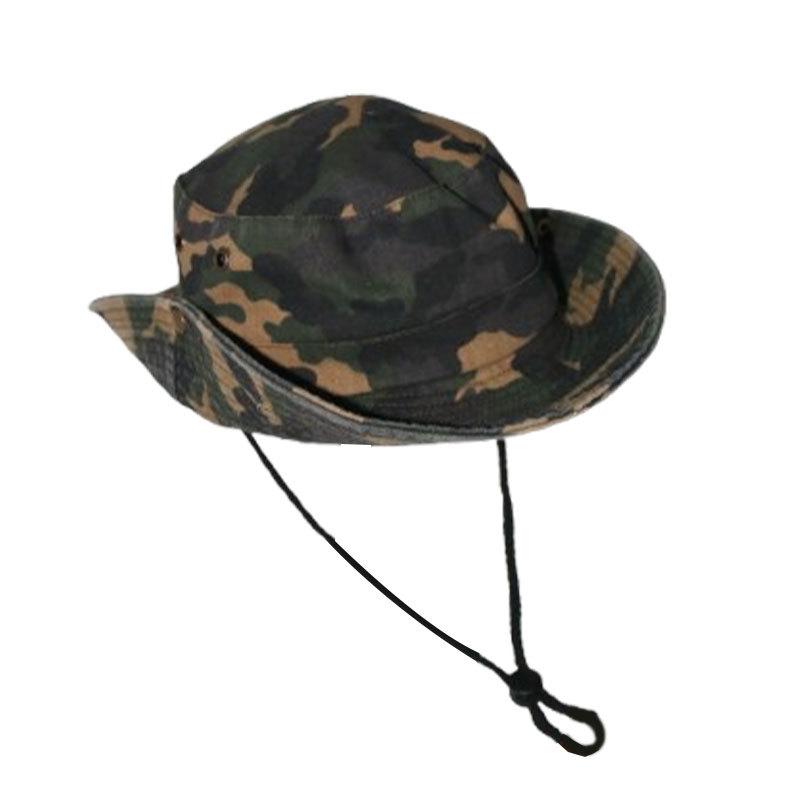 Vintage camouflage bucket hat women spring summer outdoor hiking shading sun climbing hat western cowboy hat