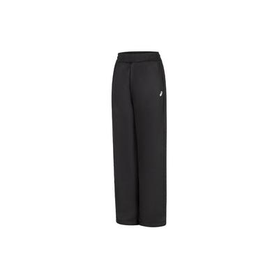 Solid Color Outdoor Casual Elastic Cuffed Straight Loose Warm Knitted Sports Pants Women Bottoms Black 2032D048-001