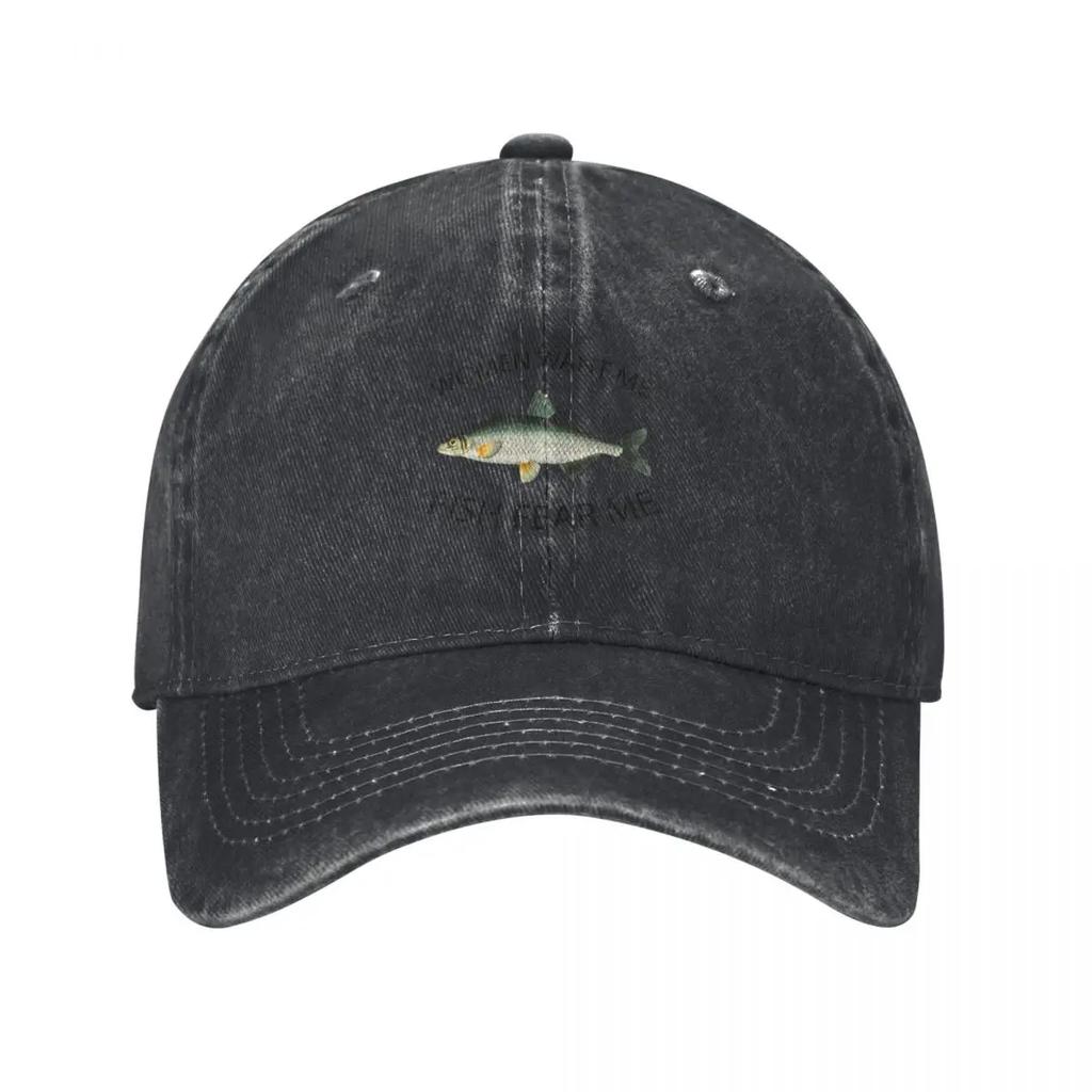Women want me fish fear me Baseball Cap Fishing cap Wild Ball Hat Brand Unisex cap hiking hat Elegant Womens Hats Unisexs