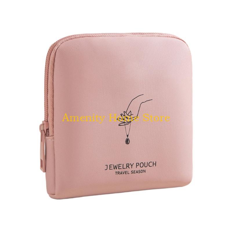 F26C Portable Elegant Jewelry Bag for Storage Waterproof Multi-Compartment for Earrings Bracelets