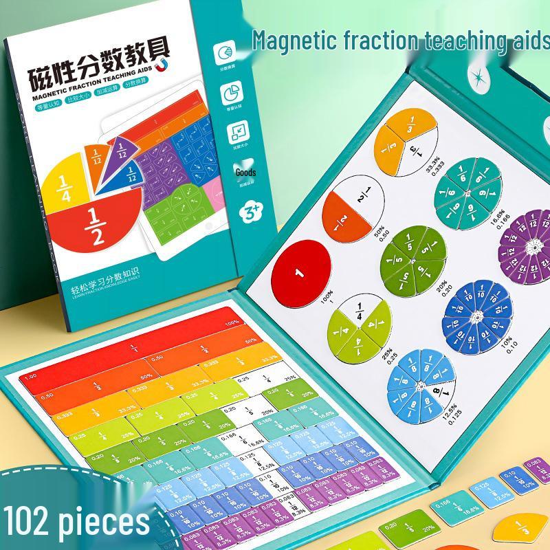 Magnetisches Mathe-Lernwerkzeug für die 3. bis 5. Klasse: Bruch Addition & Subtraktion Demonstrator