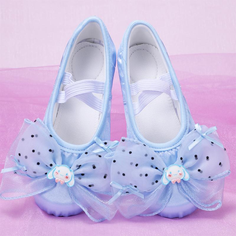 Mädchen Tanzschuhe Weiche Sohle Kinder Ballettschuhe Tanzschuhe Niedlich Bühnenauftritt Katzenpfoten Schuhe Schleifendekoration