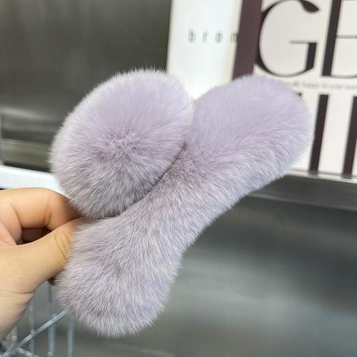 

Действительно большая заколка для волос кролика рекс, заколка для волос с темпераментом, новый милый плюшевый головной убор, аксессуары для волос.