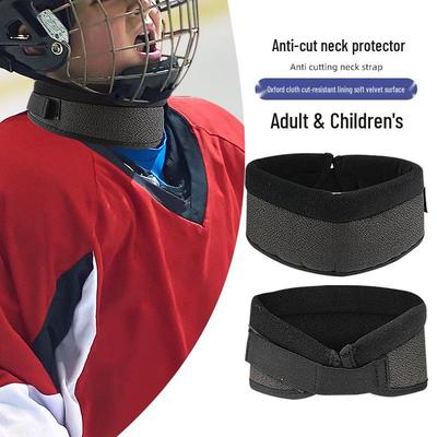 Adjustable Anti-Cut Neck Guard for Sports: Hockey, Lacrosse & Skating.