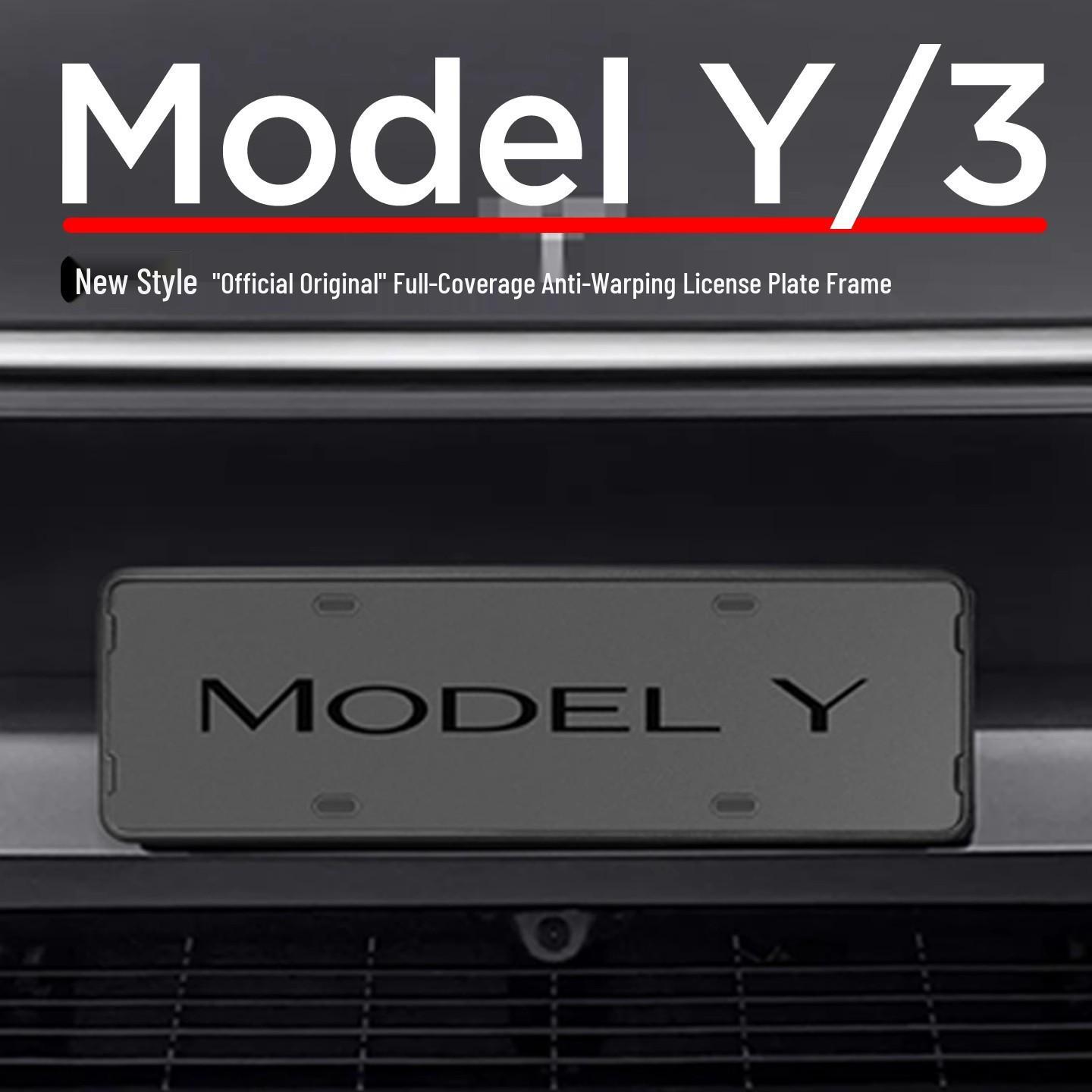 Full Coverage License Plate Frame for Tesla Model 3/Y/YL