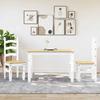 3 Piece Dining Set PANAMA White Solid Pine Wood