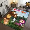 1 Stück Cartoon Masha und Bär Muster Teppich für Wohnzimmer Schlafzimmer Sofa Heimdekor Rutschfeste Fußmatte Große Größe Kindergeschenk
