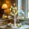 Easter Decoration White Birch Tree with Easter Egg Ornaments Led Light Table for Home  Room Decorations Spring Easter Kids Gifts