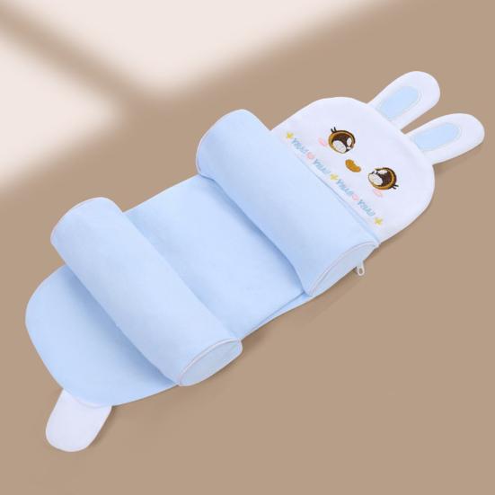 Baby Support Pillow Soft Breathable Infant Head Cushion for Newborns 0-12 Months Sleeping Lightweight Travel-friendly Baby Shaped Pillowcase