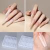 Sandwich Dual Nail Forms 240Pcs 14Size Quick Extensions-Dual Forms T-Shaped Ellipse Manicure Forms Top Mold Bottom Mold 3D
