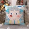 Peko Lollipop Happy Girl Cute Pattern Pillow Case Comfort Sofa Bed Silky Elegant Invisible Zipper Decorative Cushion Cover