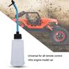 Nitro Engine Fuel Filler Refill Bottle with Aluminum Alloy Straw for RC Model Car 250ML White