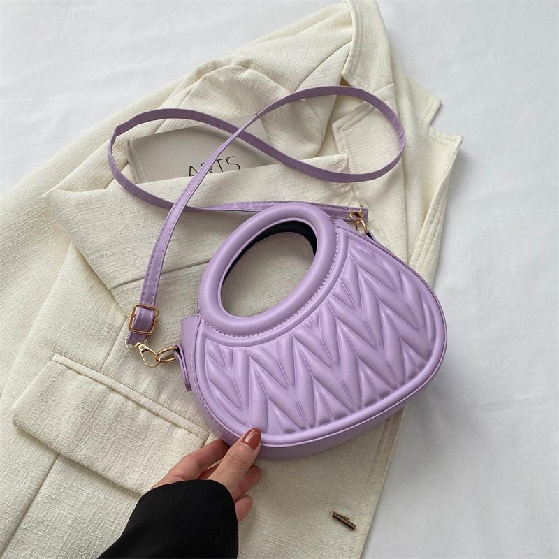 Stylish And Casual Women's Pu Leather Handbag Fashionable Trendy Shoulder Bag