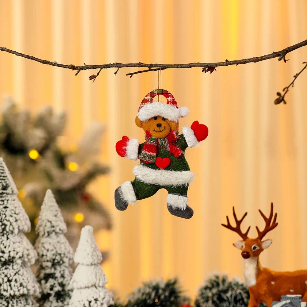 Christmas Tree Doll Hangings Christmas Family Party Dress Up Fabric Art Dance Raise Your Hand Pendant Evening Party Decoration