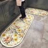 Vintage Kitchen Mat Anti-Slip Kitchen Rugs Long Carpet Absorbent Entrance Doormat Printed Kitchen Floor Mat Foot Pad