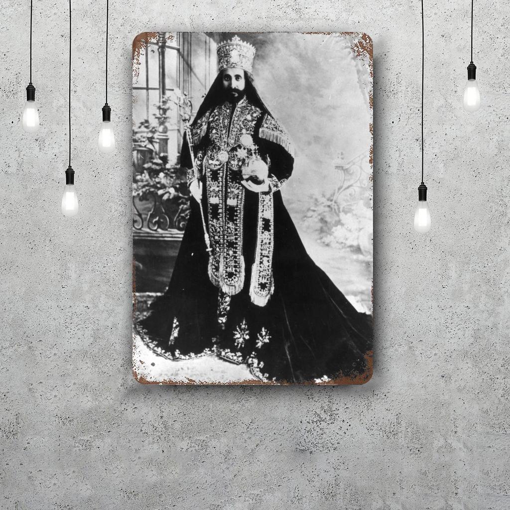 selassie Vintage Metal Tin Signs Posters Decor Retro Metal Plaque Wall Art Decor for Garage Bar