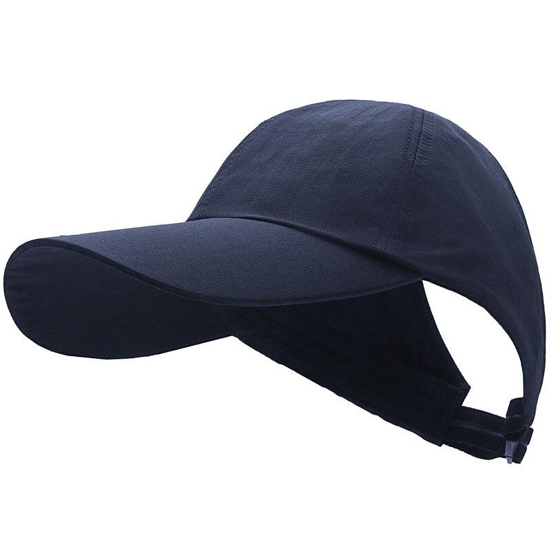 Summer  Ponytail Quick-drying Sunscreen Hat Fisherman Hat Women Shade Cap Uv Protection Soft Top Hat