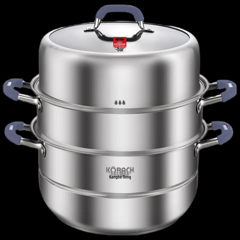 Kangbach 304 Stainless Steel 3-Layer Steamer & Soup Pot