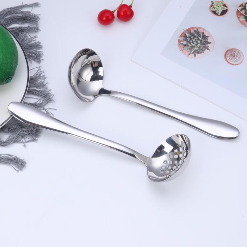 Zhi Shi 304 Stainless Steel Ladle & Slotted Spoon Set