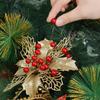 100/300Pcs Christmas Berry Red Artificial Flowers Pearl Stamens Foam Cherry Small Berries for Wedding Party DIY Home Decorations
