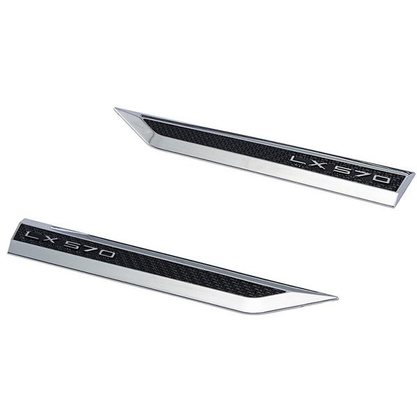 2pcs ABS Car Side Body Fender Blade Sticker Emblem Badge Decal Fit For LX570 Sport Blade Trim Decor Car Tuning