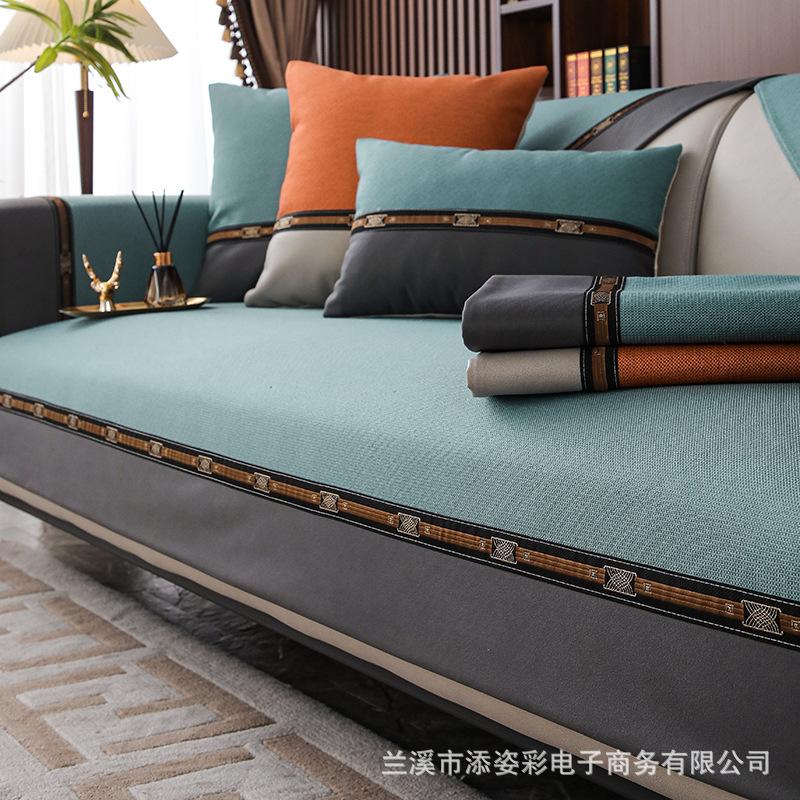 

Хлопковая и льняная подушка для дивана Four Seasons, универсальная современная простая нескользящая подушка, льняная высококачественная ткань для дивана, полотенце 70*70