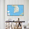 English Map South Korea Map Road Map Canvas Painting Living Room Home Decoration Children School Supplies