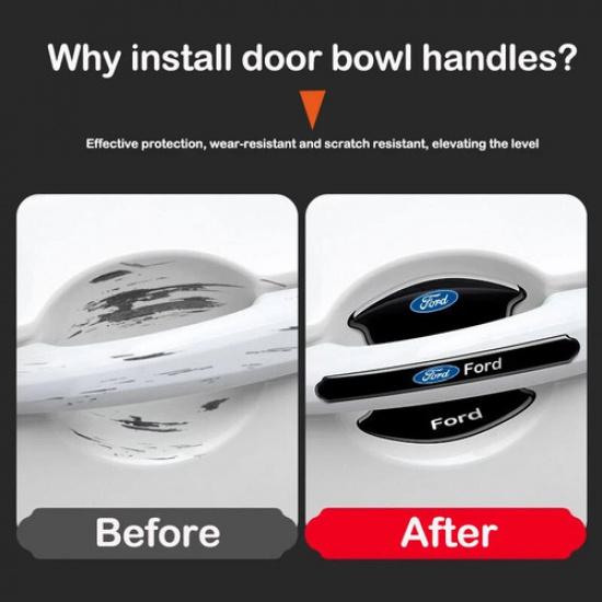 8PCS Invisible Car Door Handle Bowl Anti-Scratch Protector Sticker For  Ford New