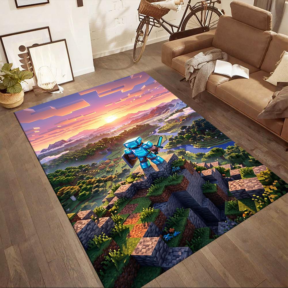Minecraft 121 Floor Mat Design for Study room Dormitory Game Room Foyer Antislip Carpet Anime Office Decor