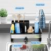 Self-draining Sponge Drain Rack Stainless Steel Sink Shelf Soap Sponge Holder  for Kitchen