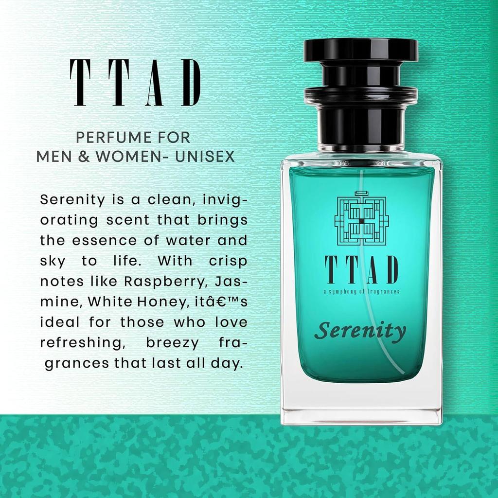 TTAD Unisex Perfume | Long Lasting Premium Luxury Scent For Man And Woman |Fragrance Scent For Men And Women Natural Aroma Serinity Unisex Perfume