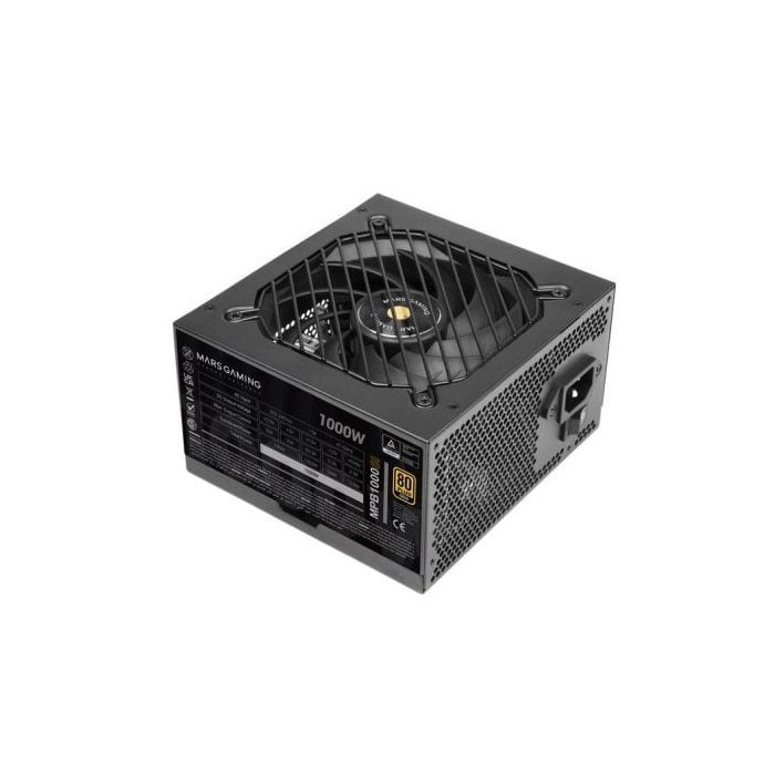 Mars Gaming Mpb1000si Fuente Alimentación Pc Atx 1000w 7 Años De Garantía 80plus Gold 90% Negro