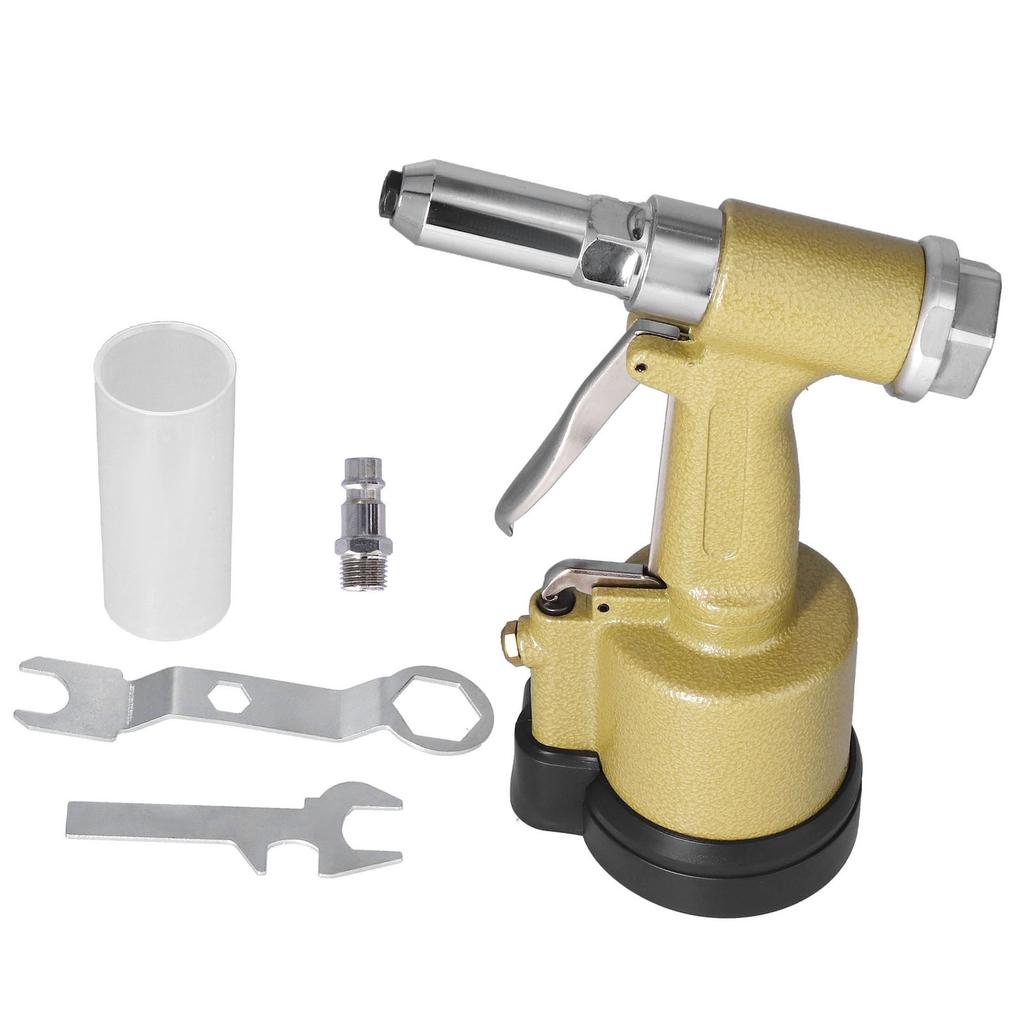 Pneumatic Riveter Short Cylinder Air Rivet Gun Hydraulic Riveting Tool Set Kit KP‑701