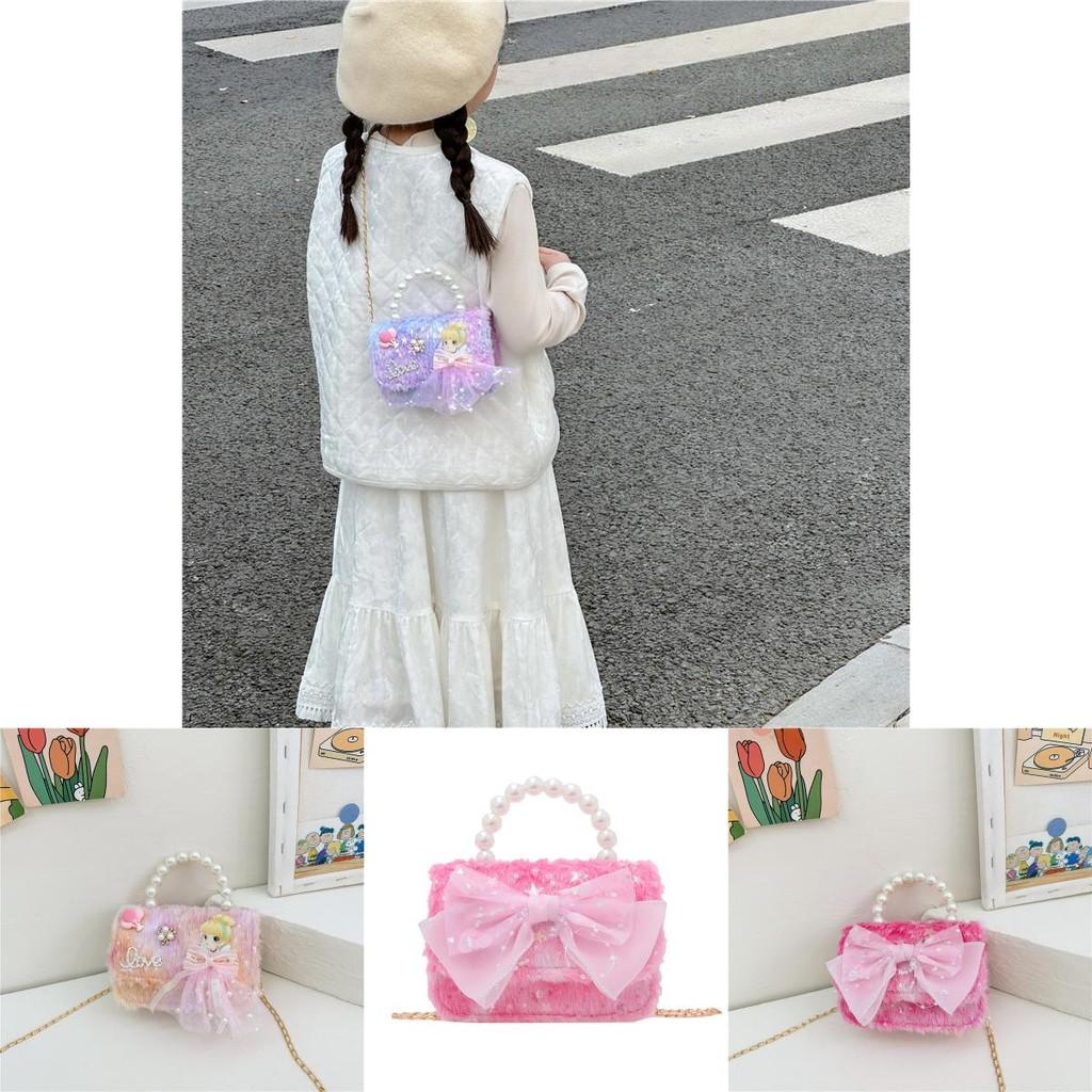Sweet And Playful Mini Backpack With Bow And Chain Elements For Young Fashionistas