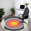 1pc Sunburst Gradient Office Round Area Rug, Indoor Mat Suitable For Office, Under Office Chairs Bedroom Living Room Home Decor, Room Deco