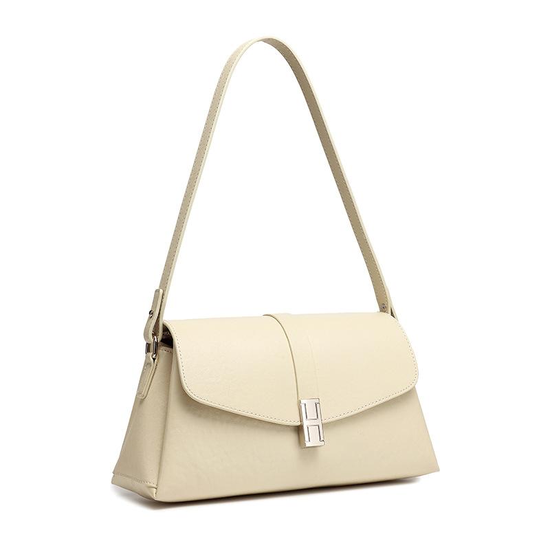 Crossbody Bag - Retro Fashion Single-shoulder Small Square Bag - Genuine Leather Bag for The Armhole - Women's Business Bag